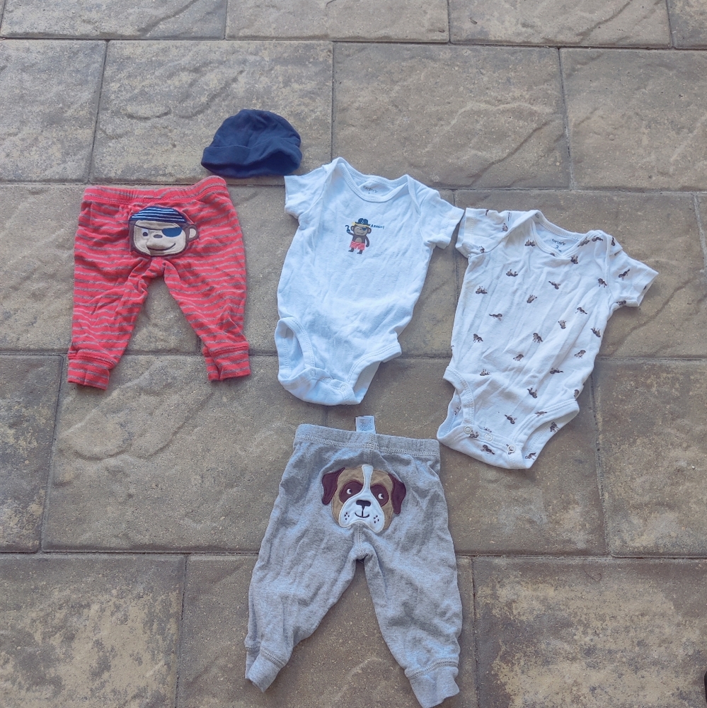 Puppy and pirate 3 month outfits